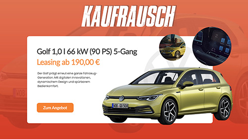 Aktionsangebote 2020 – Fünf VW-Modelle